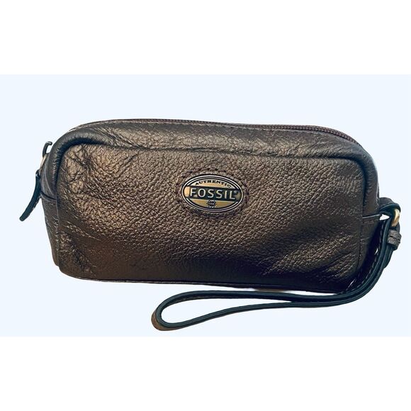 Vintage Fossil Leather Wristlet - Picture 1 of 5